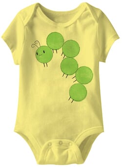 Click to get Cute Caterpillar Funny Baby Romper Yellow Infant Babies Creeper