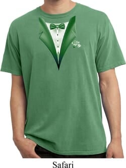 Click to get Dark Green Tuxedo Pigment Dyed Shirt