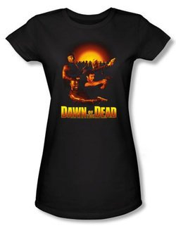 Dawn Of The Dead Juniors T-shirt Movie Dawn Collage Black Tee Shirt