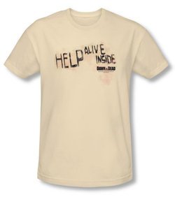 Dawn Of The Dead T-shirt Help Alive Inside Natural Slim Fit Shirt