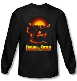 Dawn Of The Dead T-shirt Movie Dawn Collage Black Long Sleeve Shirt