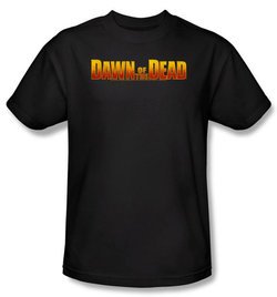 Dawn Of The Dead T-shirt Movie Dawn Logo Adult Black Tee Shirt
