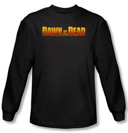 Dawn Of The Dead T-shirt Movie Dawn Logo Black Long Sleeve Tee Shirt
