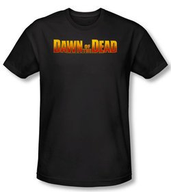 Dawn Of The Dead T-shirt Movie Dawn Logo Black Slim Fit Tee Shirt