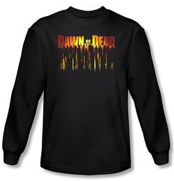 Dawn Of The Dead T-shirt Walking Black Long Sleeve Shirt