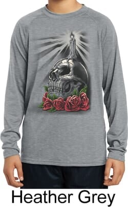 Click to get Day of the Dead Candle Skull Kids Dry Wicking Long Sleeve Shirt