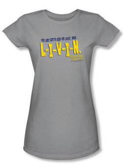 Dazed And Confused Juniors T-shirt Movie Livin Silver Tee Shirt