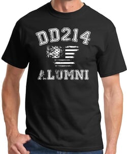 Click to get DD214 Military Veteran Alumni Tshirt  Black
