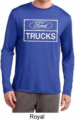 Distressed Ford Trucks Mens Dry Wicking Long Sleeve Shirt