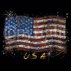 Click to get Distressed US Flag  Adult Tee