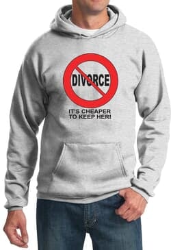 Click to get Divorce Hoodie Funny Cheaper To Keep Black Print Hoody