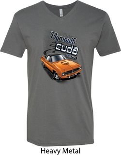 Dodge 1970 Plymouth Hemi Cuda Mens V-Neck Shirt