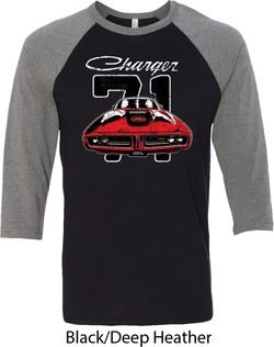 Dodge 1971 Charger Mens Raglan Shirt