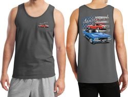 Dodge American Muscle Blue and Red (Front & Back) Tank Top