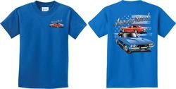 Dodge American Muscle Blue and Red (Front & Back) Youth T-shirt