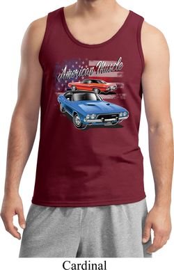 Dodge American Muscle Blue and Red Mens Tank Top
