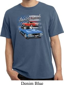 Dodge American Muscle Blue and Red Pigment Dyed Shirt
