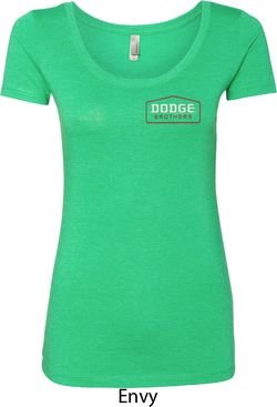 Dodge Brothers Pocket Print Ladies Scoop Neck Shirt