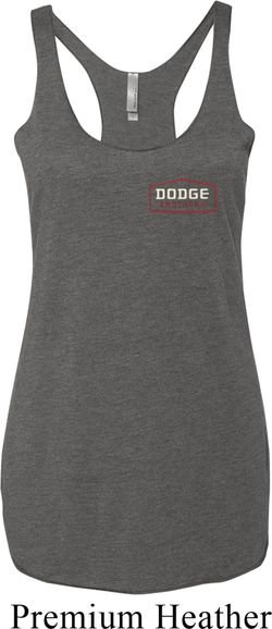 Dodge Brothers Pocket Print Ladies Tri Blend Racerback Tank Top