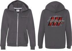 Dodge Charger RT Logo (Front & Back) Ladies Full Zip Hoodie