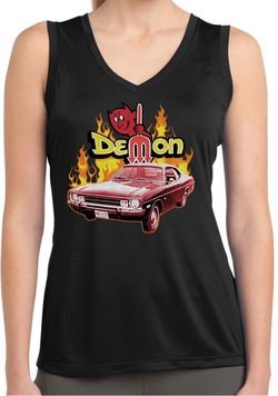 Dodge Demon Ladies Ladies Dry Wicking Sleeveless Shirt