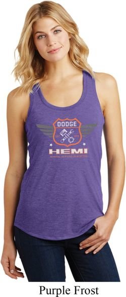 Dodge Garage Hemi Ladies Racerback Tank Top