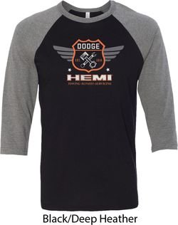 Dodge Garage Hemi Mens Raglan Shirt