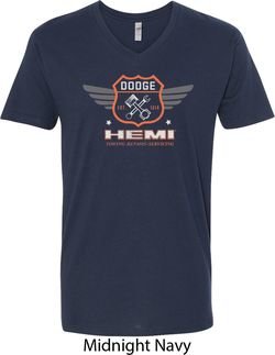 Dodge Garage Hemi Mens V-Neck Shirt