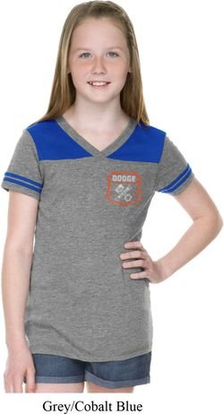 Dodge Garage Pocket Print Girls Football Shirt