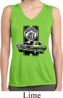 Dodge Green Super Bee Ladies Sleeveless Moisture Wicking Shirt