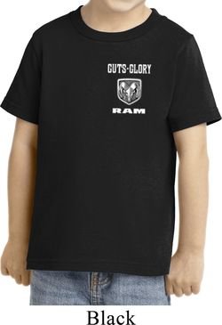 Dodge Guts and Glory Ram Logo Pocket Print Toddler Shirt