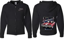 Dodge Plymouth Roadrunner (Front & Back) Full Zip Hoodie