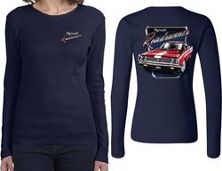 Dodge Plymouth Roadrunner (Front & Back) Ladies Long Sleeve