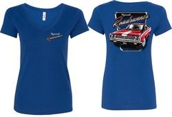 Dodge Plymouth Roadrunner (Front & Back) Ladies V-neck