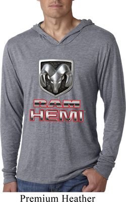 Dodge Shirt Ram Hemi Logo Lightweight Hoodie Tee T-Shirt
