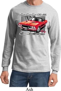 Dodge Shirt Red Challenger Long Sleeve Tee T-Shirt