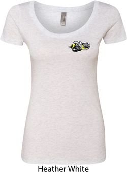 Dodge Super Bee Logo Pocket Print Ladies Scoop Neck Shirt