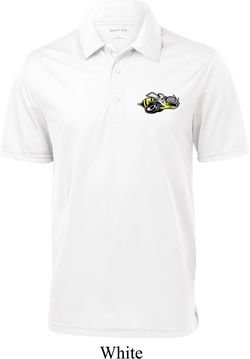 Dodge Super Bee Logo Pocket Print Mens White Textured Polo Shirt