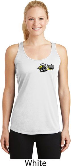 Dodge Super Bee Pocket Print Ladies Dry Wicking Racerback Tank Top