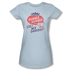 Double Bubble Shirt Juniors Don't Burst Light Blue T-Shirt