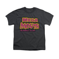 Double Bubble Shirt Kids Mega Mouth Charcoal T-Shirt