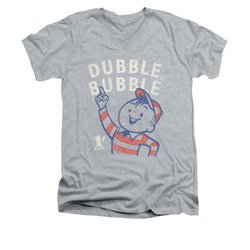Double Bubble Shirt Slim Fit V-Neck Pointing Athletic Heather T-Shirt