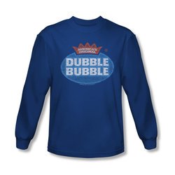 Double Bubble Shirt Vintage Logo Long Sleeve Royal Blue Tee T-Shirt