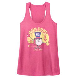 Dum Dums Juniors Tank Top Drum Man Ad Pink Heather Racerback