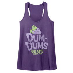 Dum Dums Juniors Tank Top Grape Purple Racerback