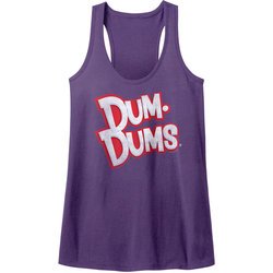 Dum Dums Juniors Tank Top Logo Purple Heather Racerback