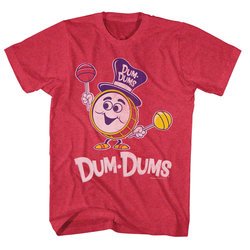 Dum Dums Shirt Drum Man Red Heather T-Shirt