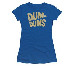 Dum Dums Shirt Juniors Distressed Logo Royal Blue T-Shirt