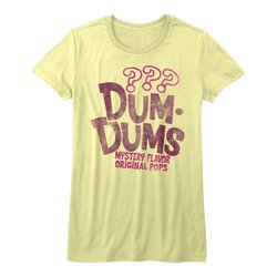 Dum Dums Shirt Juniors Mystery Flavor Yellow T-Shirt
