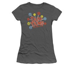 Dum Dums Shirt Juniors Original Pops Charcoal T-Shirt